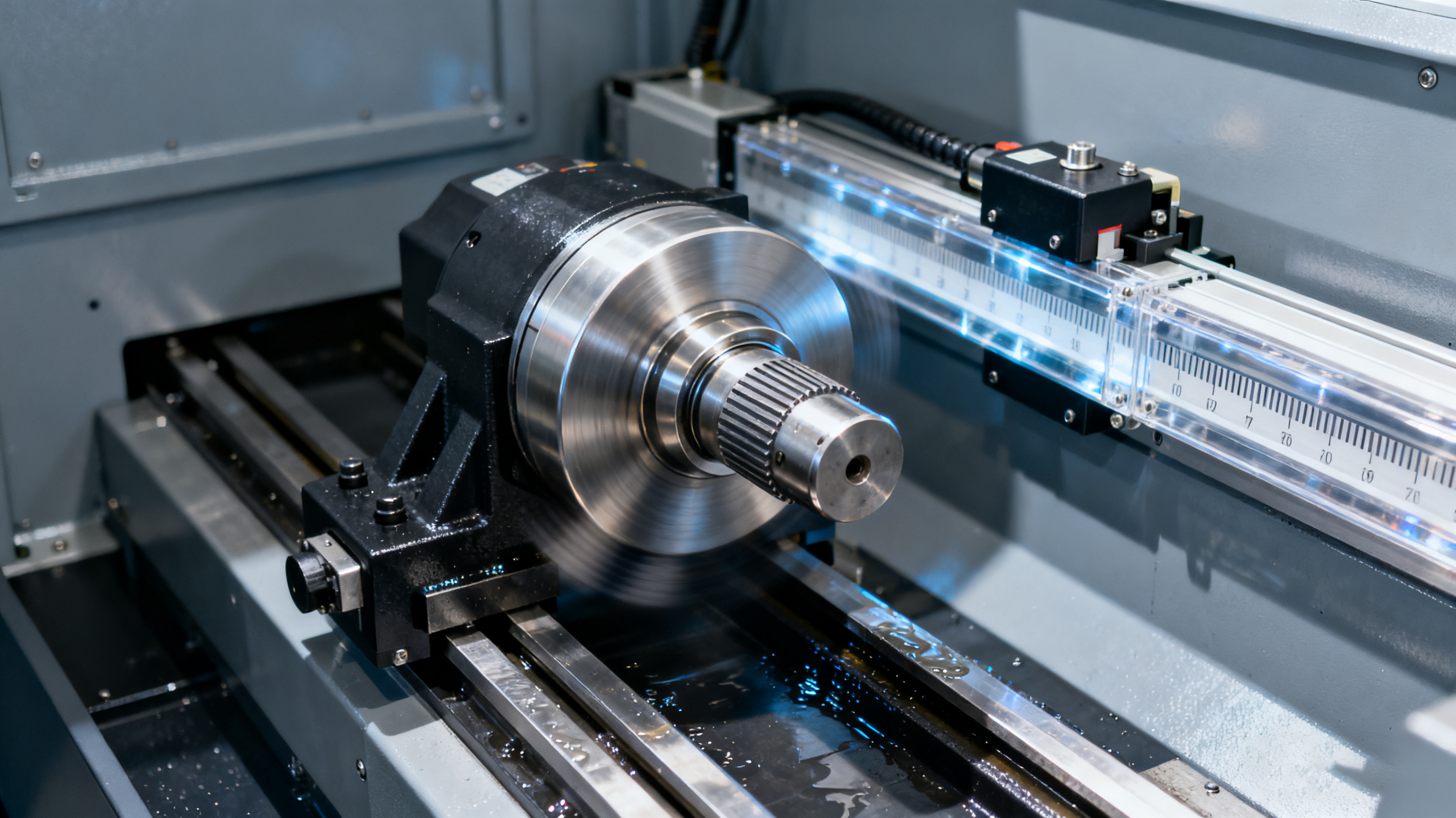 高端CNC加工中心內(nèi)部結(jié)構(gòu)特寫