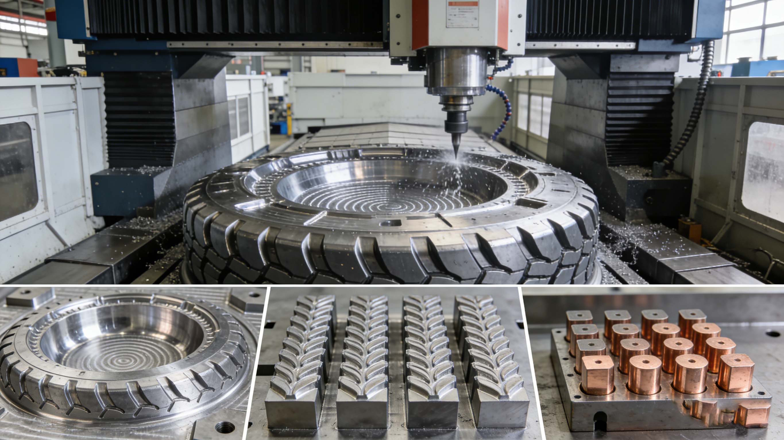 大型龙门CNC加工轮毂模具及配套工艺场景