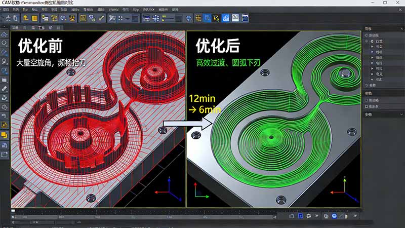 刀路优化技巧全解析：空行程压缩、高速切削与CAM实战策略