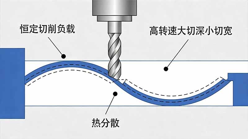 动态铣削原理示意图