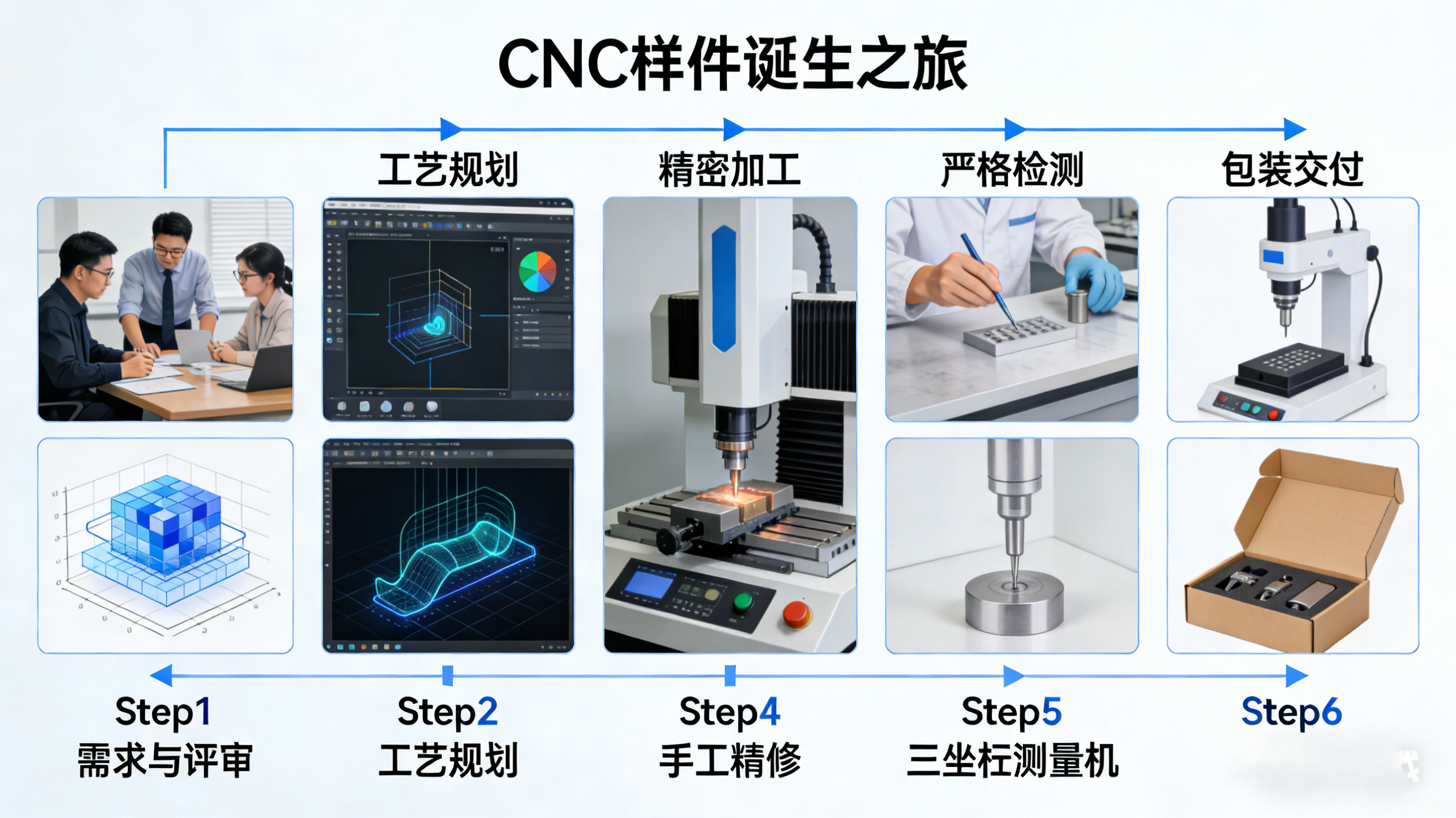 CNC樣件從設計評審到交付的全流程步驟圖
