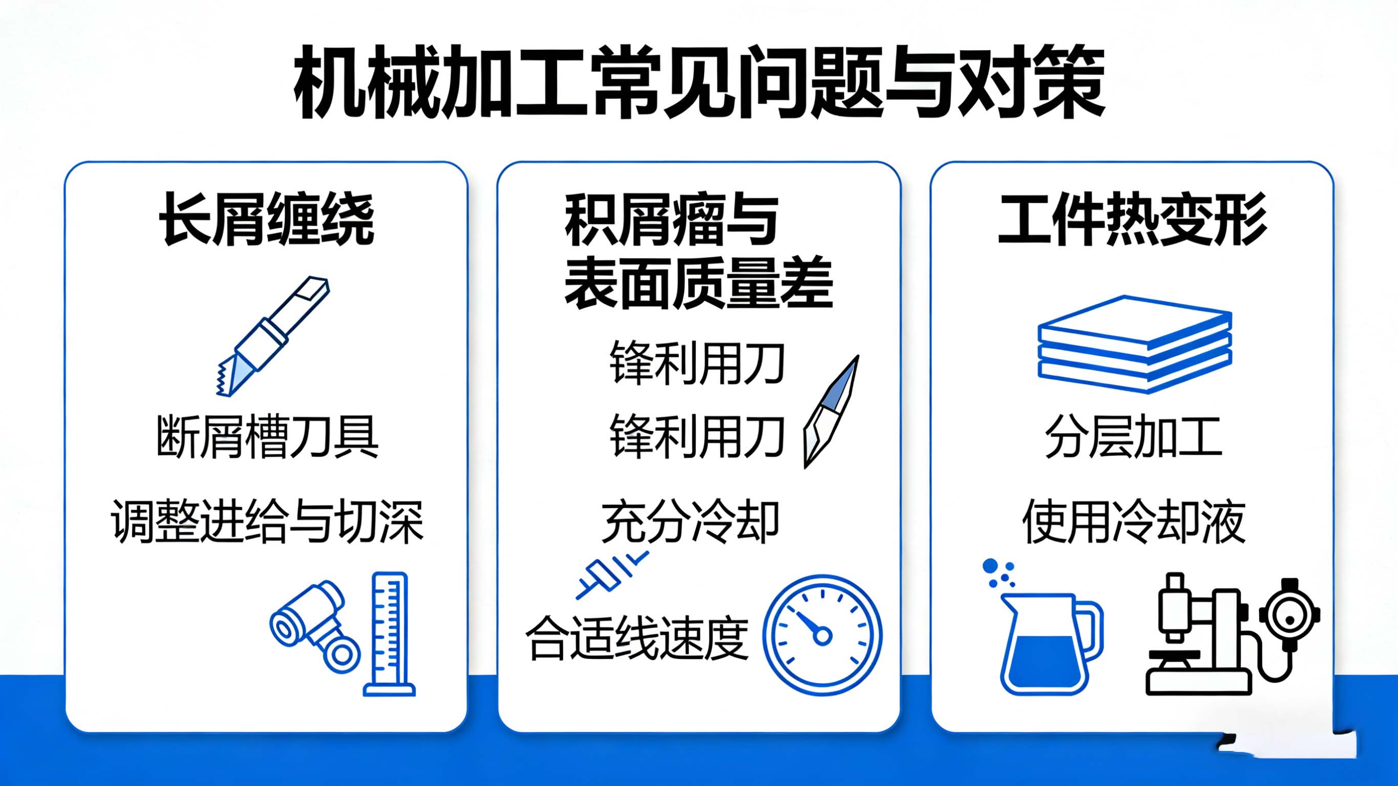 低碳钢CNC加工三大问题与相应对策信息图