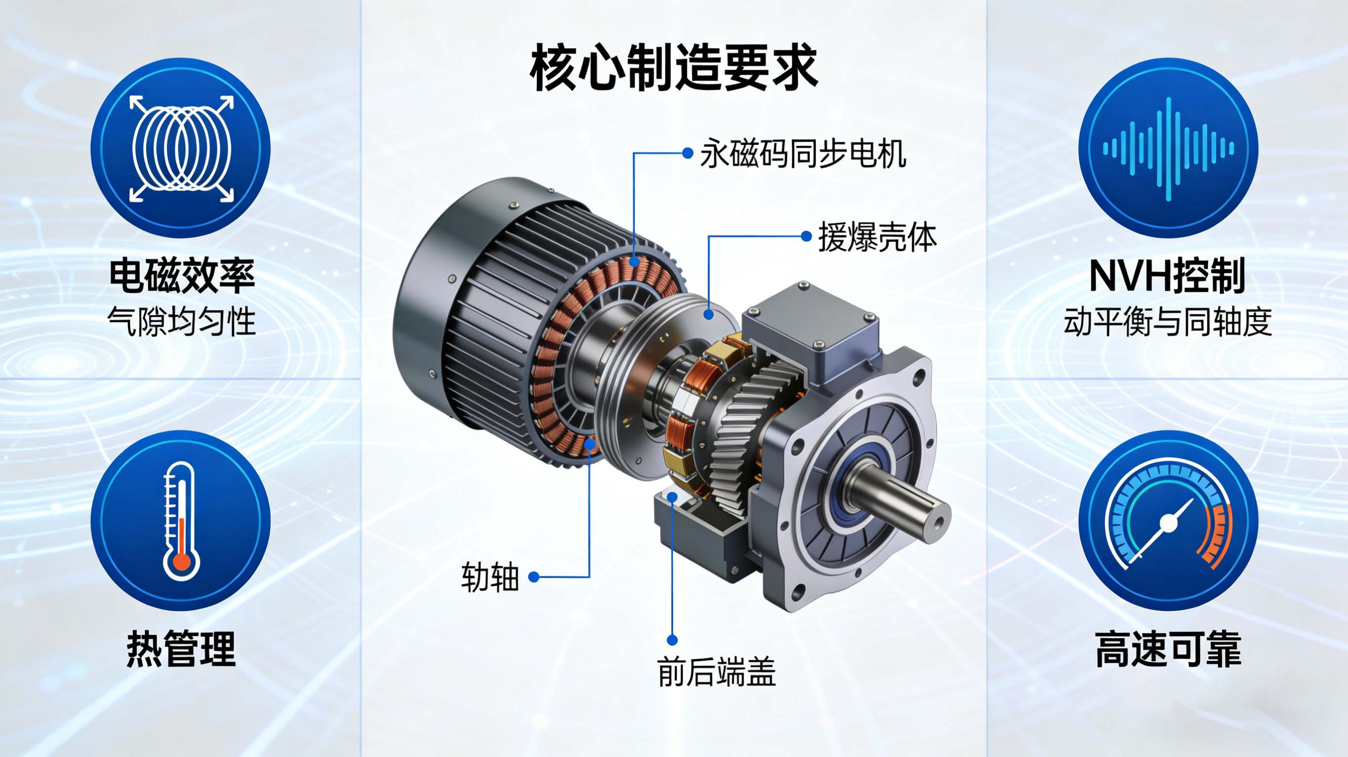 電動機核心部件CNC加工詳解：從殼體到轉子