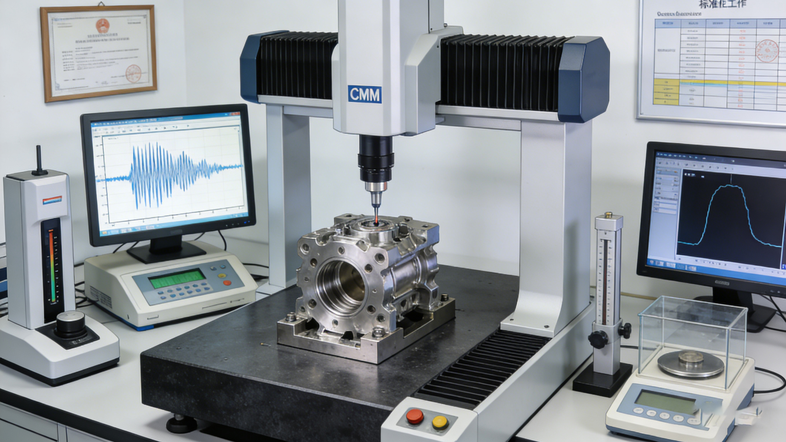 精密加工厂检测实验室内部设备配置示意图