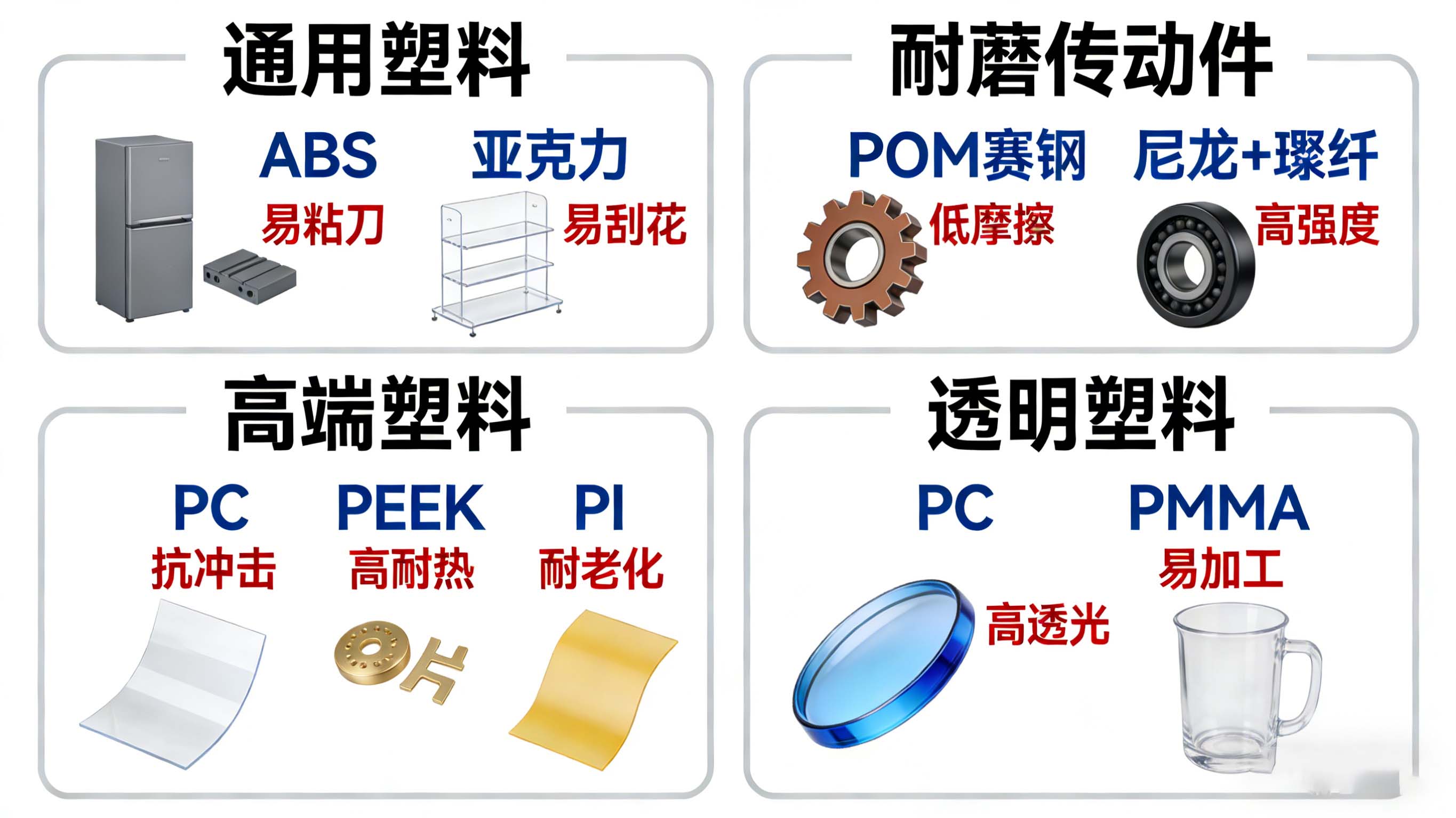 工程塑料CNC加工完全指南：从材料特性、热控制到精密制造