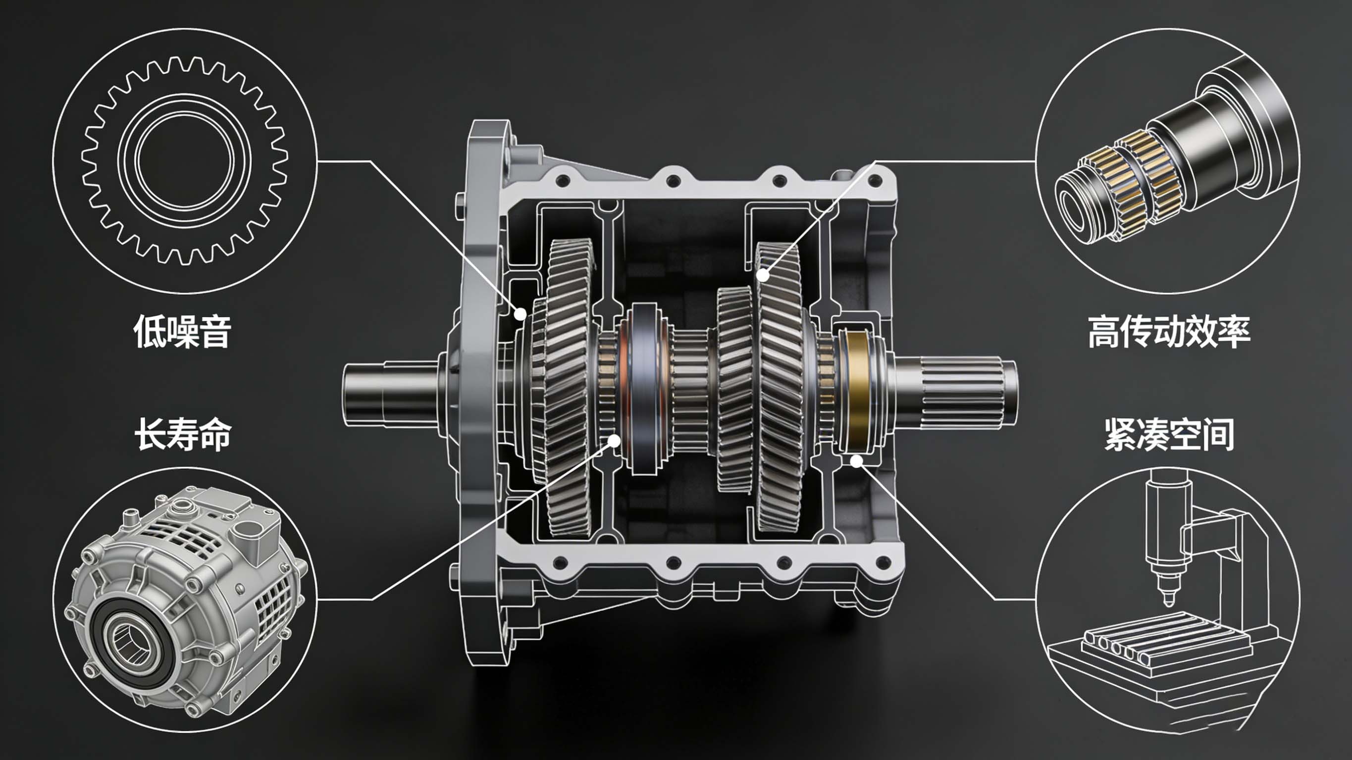 变速箱核心部件功能与制造挑战分解图