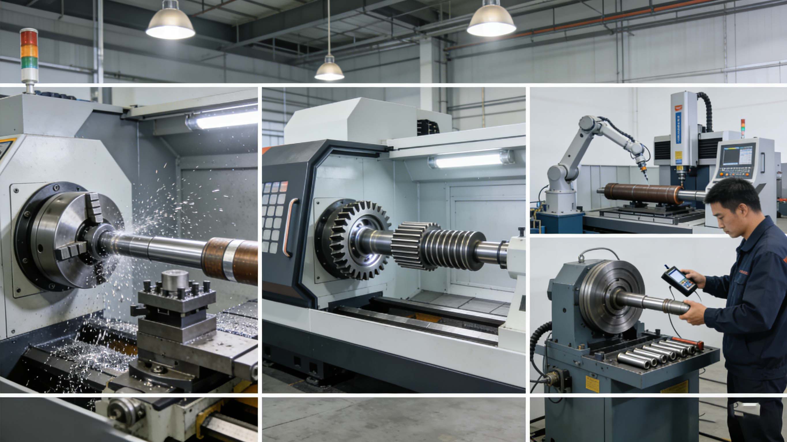 传动轴CNC加工、检测与动平衡校正全流程场景