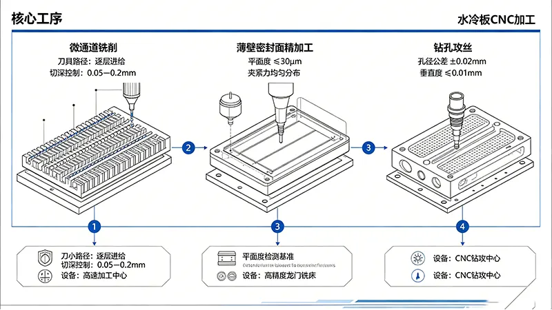 水冷板CNC加工核心工序与精度控制