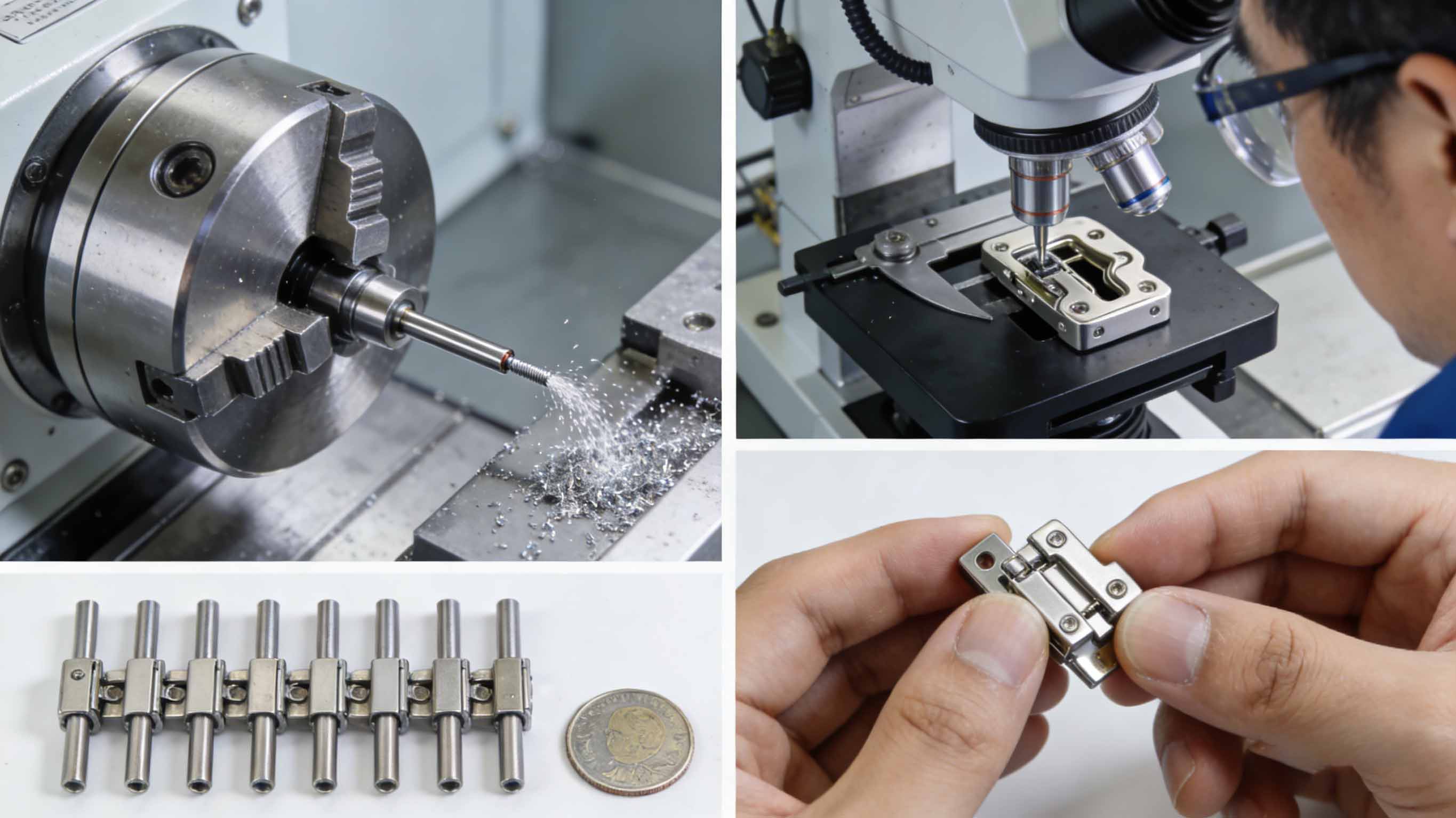 微型轉軸與鉸鏈CNC精密加工場景