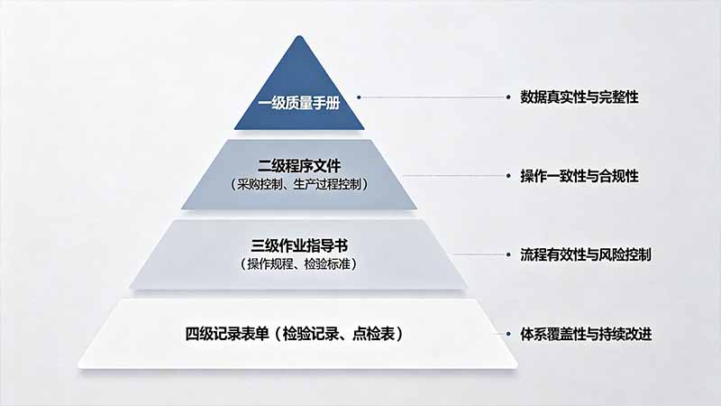 ISO9001四层文件架构图