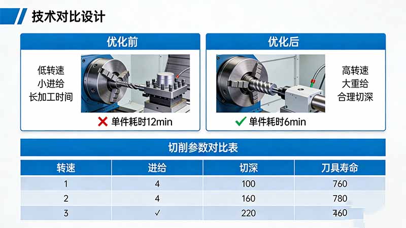 切削参数优化前后效果对比图