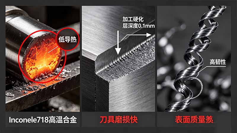 高温合金加工难点示意图