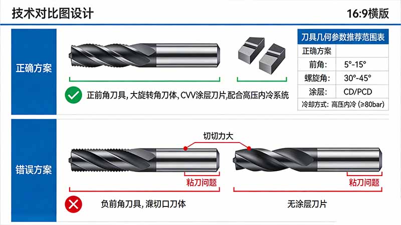 不锈钢加工刀具选型与几何参数对比图