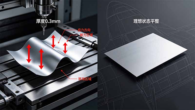 超薄材料装夹方式对比图